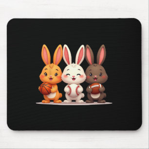 Basketball Baseball Football Sports Easter Cute Bu Mouse Mat