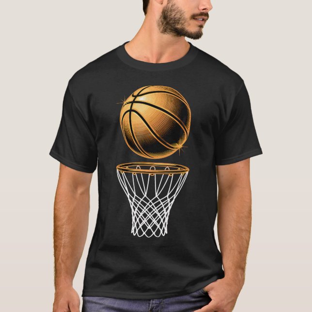 Basketball Basket  Ball Basketball Player Fan Dad  T-Shirt (Front)