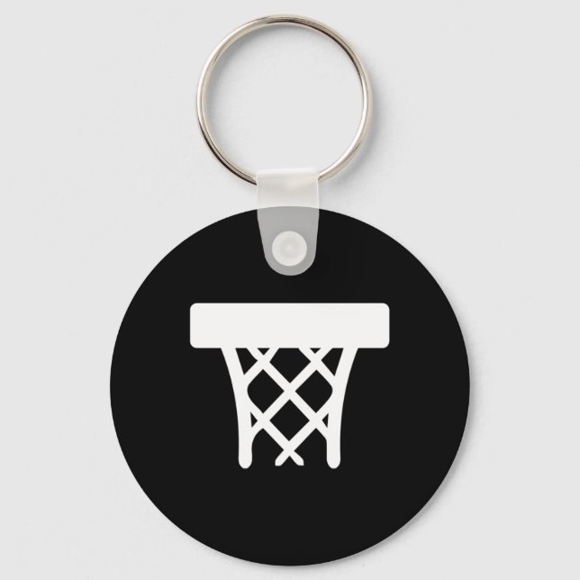 Basketball Basket  Key Ring (Front)