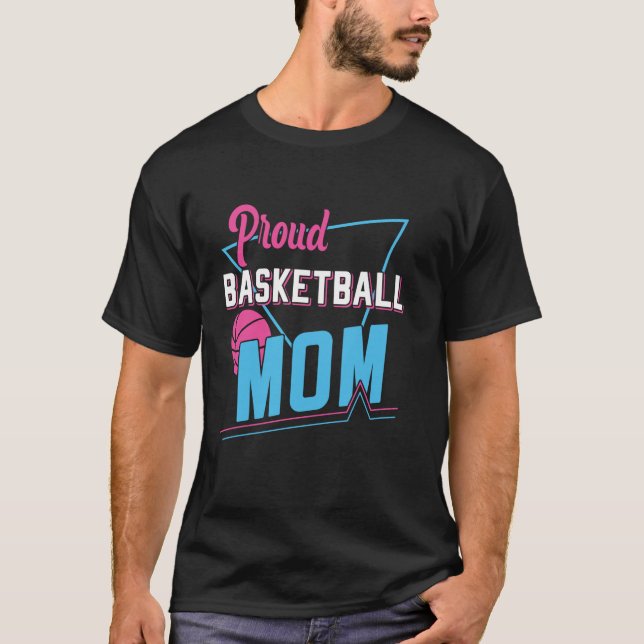 Basketball Bball Retro 80s 90s Mum Mother Girl Pro T-Shirt (Front)