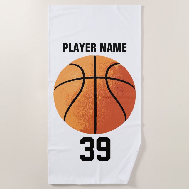 Basketball Beach Towel (Front)