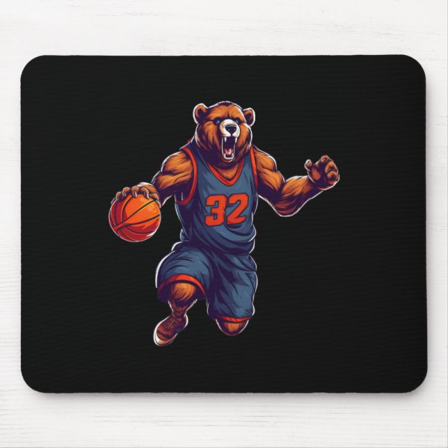 Basketball Bear 1  Mouse Mat (Front)