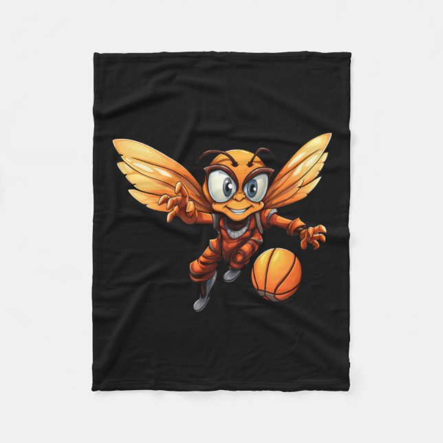 Basketball Bee  Fleece Blanket (Front)