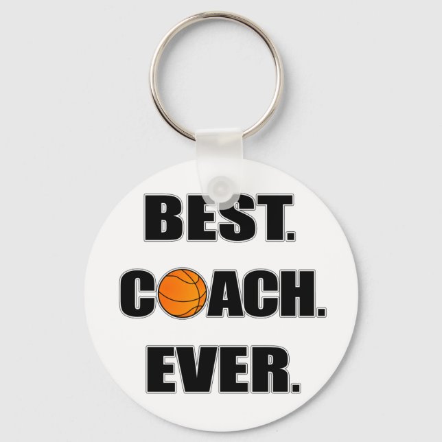 Basketball Best Coach Ever Key Ring (Front)