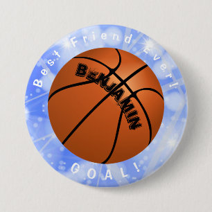 Basketball Best Friend Ever Button HAMbyWG