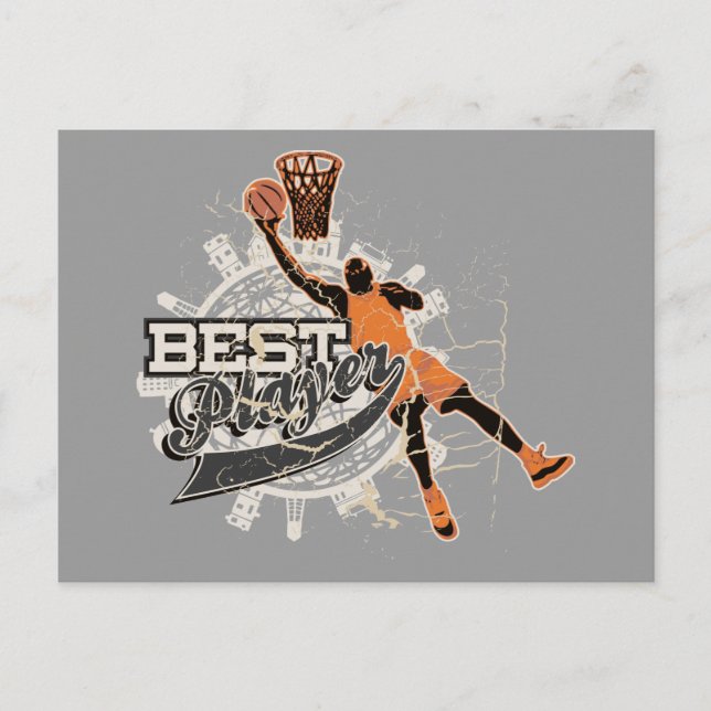 Basketball Best Player Tshirts and Gifts Postcard (Front)