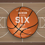 Basketball Birthday Any Age Round Invitation<br><div class="desc">Looking for a fun and unique way to invite your guests to your upcoming birthday celebration? Look no further than our basketball-shaped birthday invitation! With its realistic design and round shape, this invitation is sure to impress your guests and get them excited for the party. The front of the invitation...</div>