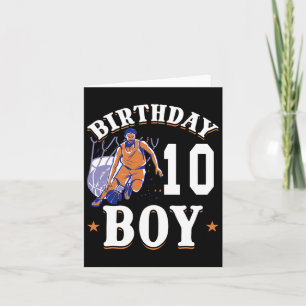 Basketball - Birthday Boy 10 Th Years Old Birthday Card