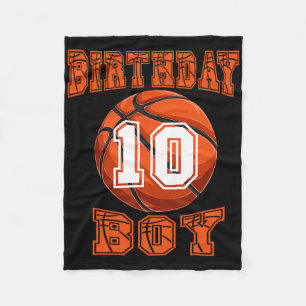 Basketball - Birthday Boy 10 Year Old 10th Birthda Fleece Blanket