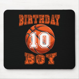 Basketball - Birthday Boy 10 Year Old 10th Birthda Mouse Mat