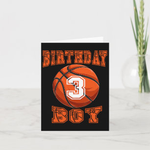 Basketball - Birthday Boy 3 Year Old 3rd Birthday Card