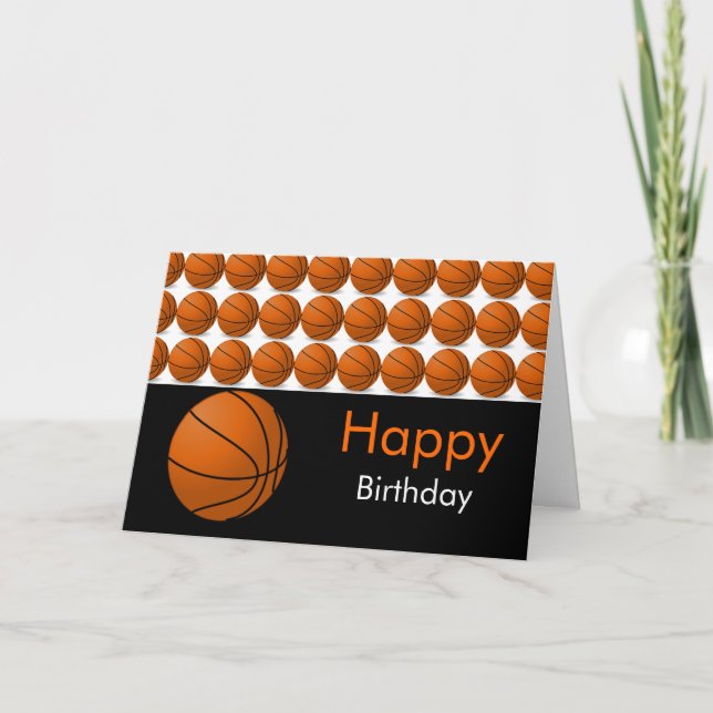 Basketball Birthday Card (Front)