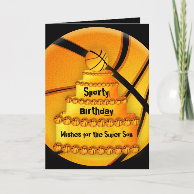 Basketball birthday card (Front)
