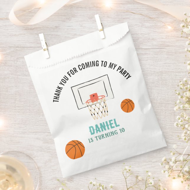 Basketball Birthday Favour Bags (Clipped)