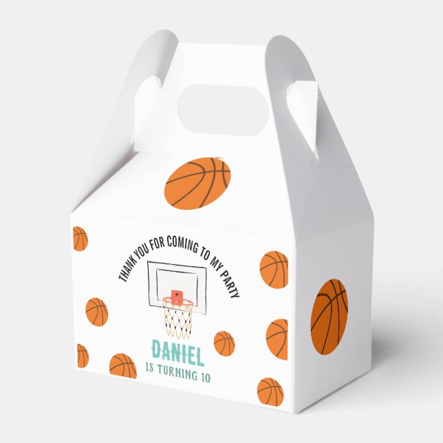 Basketball Birthday Favour Box (Front Side)