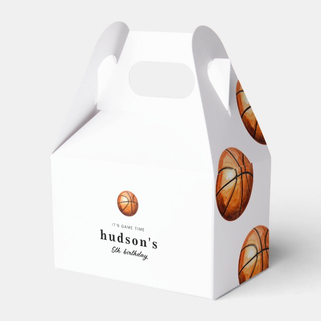 Basketball Birthday Favour Boxes (Front Side)