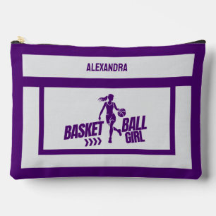 Basketball Birthday Gift, Basketball Player Girl,  Accessory Pouch