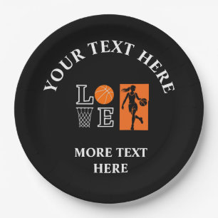 Basketball Birthday Gift, Basketball Player Paper Plate