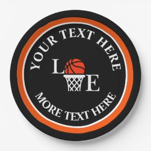 Basketball Birthday Gift, Basketball Team Player Paper Plate