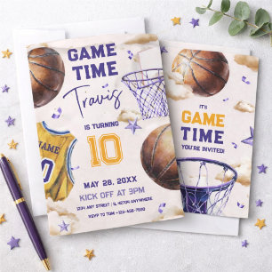 basketball birthday invitation