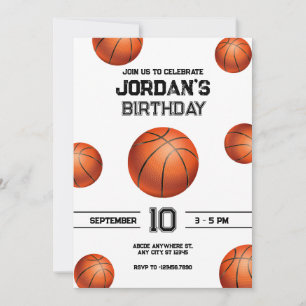 basketball birthday Invitation