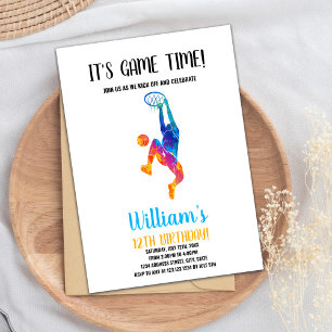 Basketball Birthday Invitation,Basketball Invitati Invitation