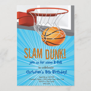 Basketball Birthday Invitations