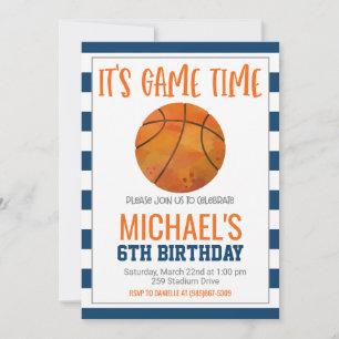 Basketball Birthday Invite
