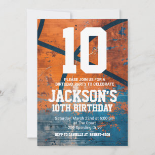 Basketball Birthday Invite