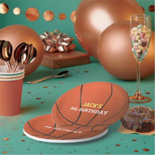 Basketball Birthday Paper Plate