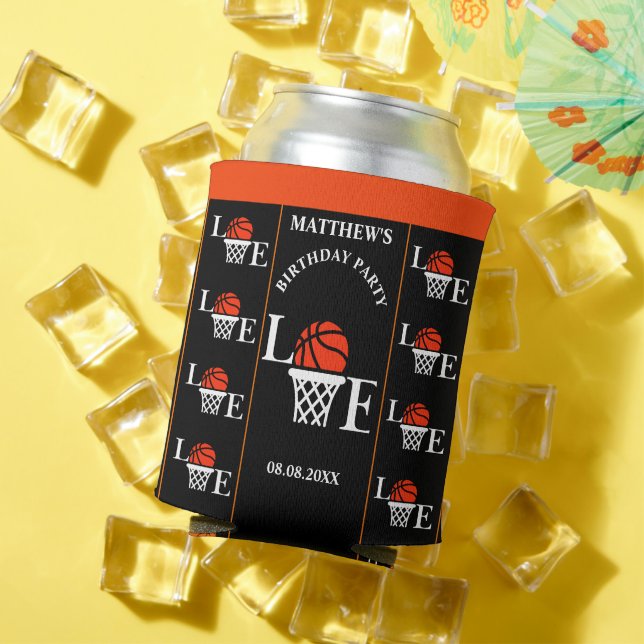 Basketball Birthday Party, Basketball Player  Can Cooler (In Situ Summer)