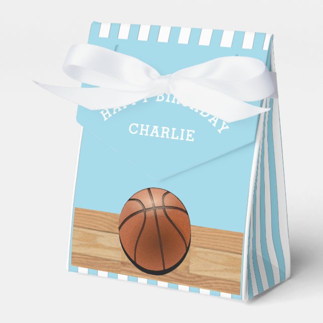 Basketball Birthday Party Favour Box (Front Side)
