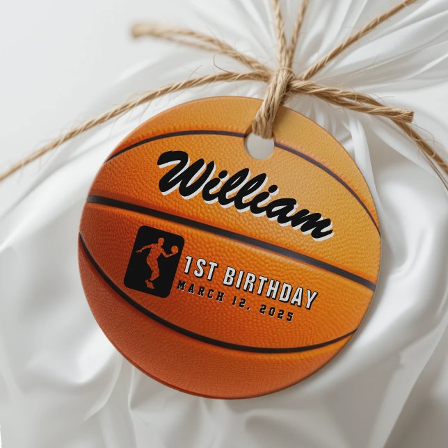 Basketball Birthday Party Favour Tags (Basketball Birthday Party Favor Tags
)