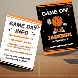 Basketball Birthday Party Game On Custom Invite