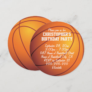 Basketball Birthday Party Invitation