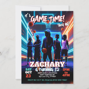 Basketball Birthday Party Invitation