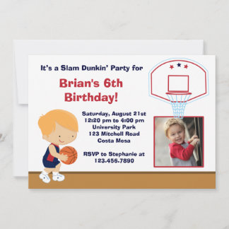 Basketball Birthday Party Invitation