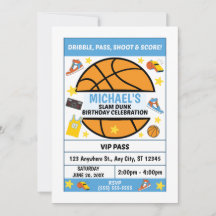 Basketball Birthday Party Invitation