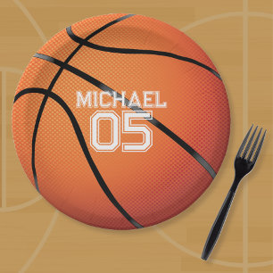 Basketball Birthday Party Paper Plate