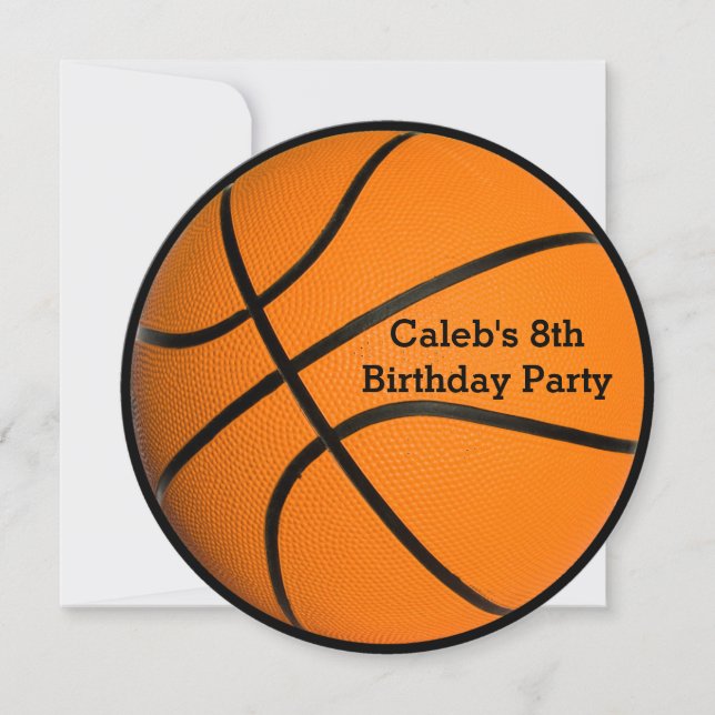 Basketball Birthday Party Sports Invitation (Front)