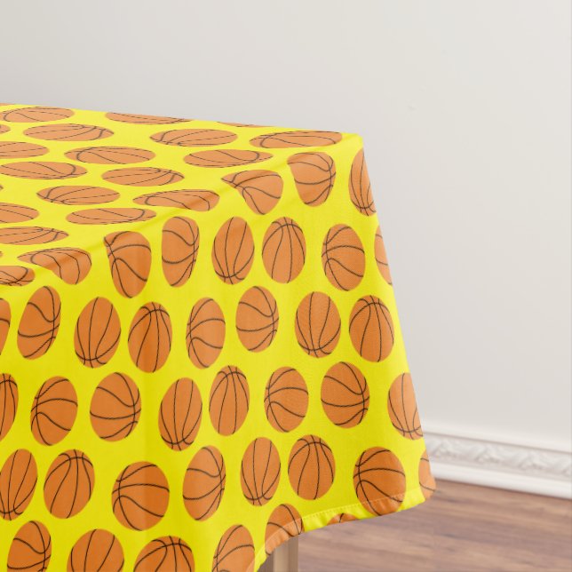 Basketball Birthday Party Tablecloth (In Situ)