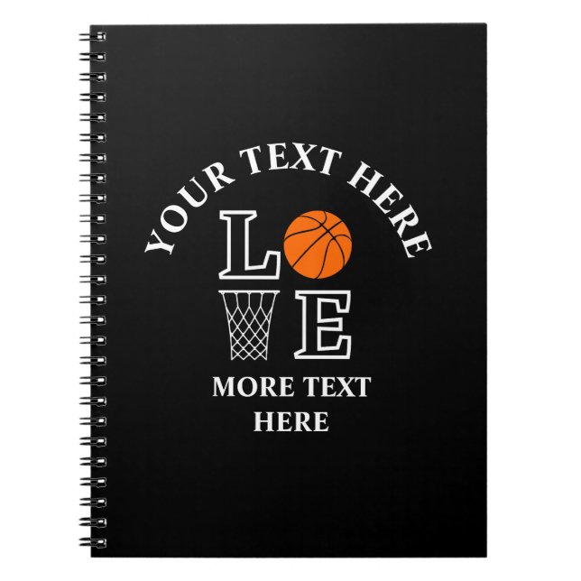 Basketball Birthday, Player  Notebook (Front)