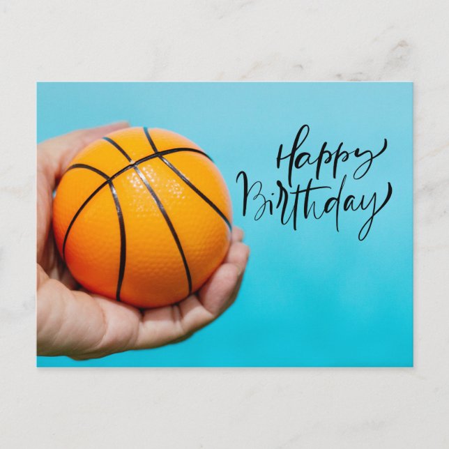 Basketball Birthday Postcard (Front)