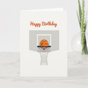 Basketball Birthday Wish Card
