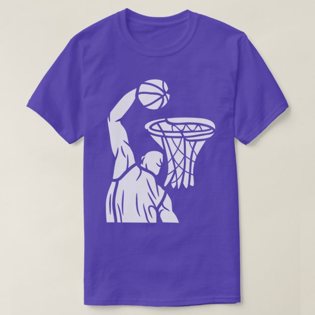 Basketball Black and White  T-Shirt (Design Front)
