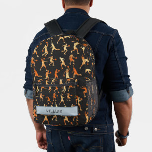 Basketball Black Custom name Kids Back To School Printed Backpack