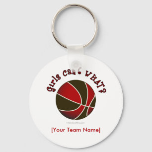 Basketball - Black/Red Key Ring