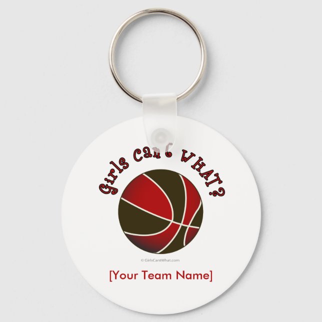 Basketball - Black/Red Key Ring (Front)