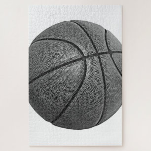 Basketball Black & White Jigsaw Puzzle