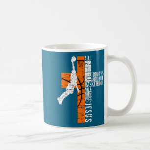 Basketball Boy Ages Kids Men All I Need Jesus Coffee Mug